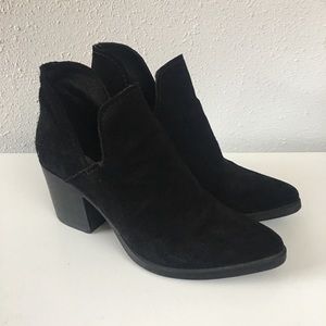 Black Faux Suede Booties